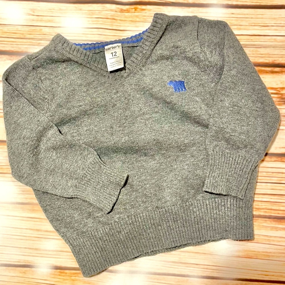 Baby boy gray sweater 12 month Carter’s